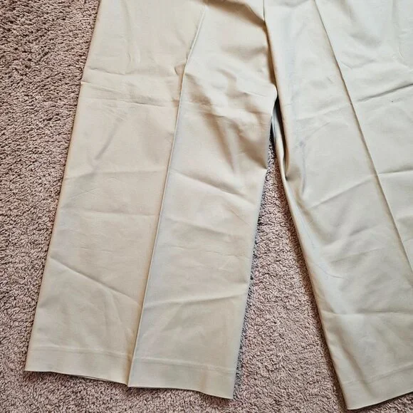 NWT Lauren Ralph Lauren Dress Pants Womens 14 Tan Wide Leg Slacks Office Work - Picture 13 of 14